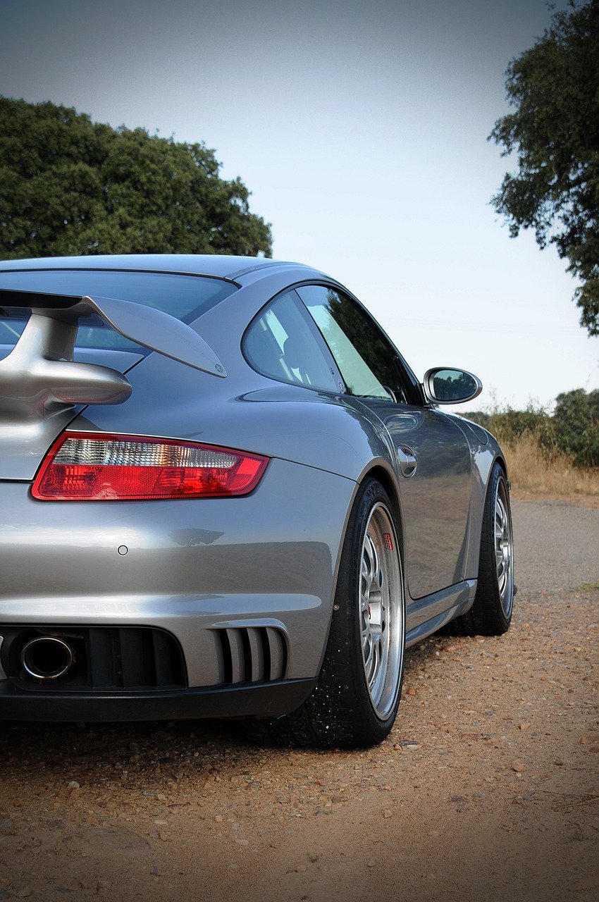 porsche, car, car wallpapers, vehicle, auto, automobile, luxury car, rear view, path, road
